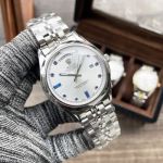Top level replica Rolex Day Date watch Precision Steel Diamond White Face