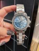 Top level replica Rolex Daytona Diamond bezel Ice Blue Face watch 
