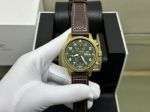 2024 New Swiss Movement IWC Pilot's Watch bronze material quality Bezel Green dial