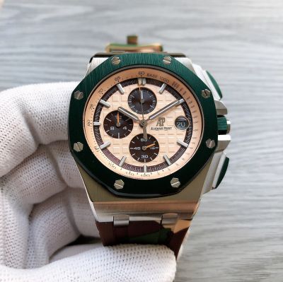 Perfect Replica Audemars Piguet Royal Oak Offshore 43mm Watch Black Bezel