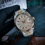Perfect copy Rolex Datejust Full diamond dial Two Tone 41mm