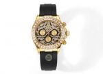 Copy Swiss Rolex Daytona 7750  Diamond Bezel Tiger Pattern dial watch