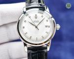 Perfect copy Swiss Rolex Cellini Stainless steel Bezel white dial watch