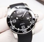JhFactoryPerfect Copy Longines Automatic Ceramic Bezel Black Dial Watch