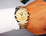 Jh Factory Premium 1:1citizen Rolex Oyster Perpetual 2-Tonebezel Gold Dial Watch