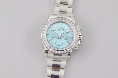 TW Factory Copy Rolex Daytona Swiss Diamond Bezel Ice Blue Watch