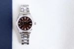 Perfect Copy Swiss Vacheron Constantin Overseas Diamond Bezel Brown Small Dial Watch