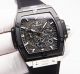 Perfect Copy Hublot 316l Stainless Steel Case Bezel Black Dial Watch