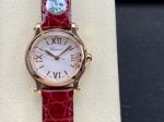 YF Factory 1:1 Swiss Chopard Happy Sport 18kRose Gold Case Roman Dial Watch