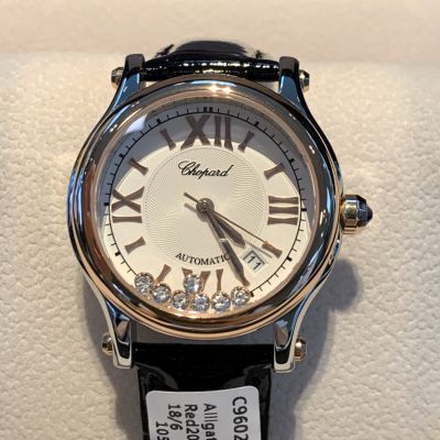 Perfect Copy Chopard Happy Sport SS Bezel Roman Dial Swiss Watch