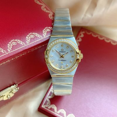 Top Grade Omega Constellation Diamond Bezel Precision Swiss Quartz movement Watch