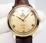 JH Factory Copy Swiss Movement Omega De Ville Gold SS Bezel Watch