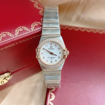 Top Grade Omega Constellation Diamond Bezel Precision Swiss Quartz movement Watch