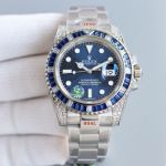 LZ Factory Luxury Copy Rolex Submariner Citizen Blue Diamond Blue 904L Stainless Steel  Strap Watch 40mm