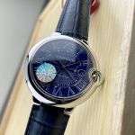 Cartier Ballon Bleu V2 Upgrade Blue Dial Stainless Steel  Bezel 42mm 2824 Automatic Watch