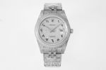 TW Factory Copy Rolex Datejust 41MM Watch Black Arabic Numerals Diamond Silver Dial Swiss ETA3255Watch