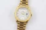 Swiss Quality Rolex Day Date II Watch 40MM Replica Stainless Steel Yellow Gold Case Watches