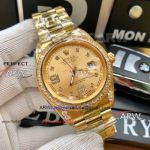 Perfect Replica Rolex Datejust All Gold Diamond Bezel Watch