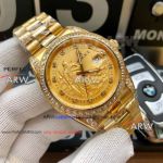 Perfect Replica Rolex Yellow Gold Diamond Bezel Watch