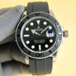 Christmas gifts1:1Swiss Rolex Yacht-Master Ceramic Bezel black dial watch