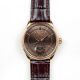 Top level replica Rolex Cellini watch Gold bezel brown Face log type datejust