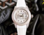 Replica Rolex Submarine watch Face inlaid with top-notch natural white stones White diamond surface