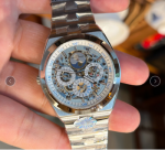 Boutique copy Swiss Vacheron Constantin Overseas Sunrise Patterned Satin Dial Watch