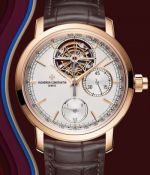 Perfect replica Vacheron constantin watch Rose Gold case white dial watch